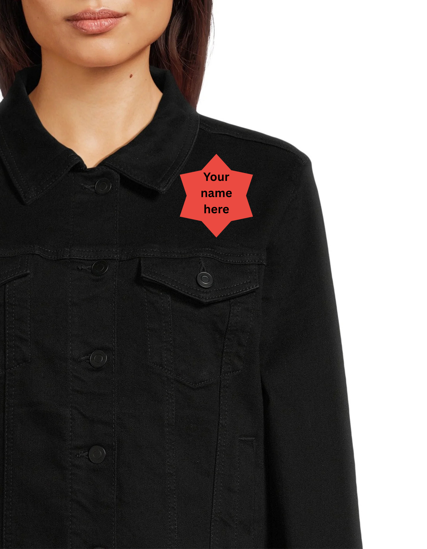 Custom Black Denim Jacket