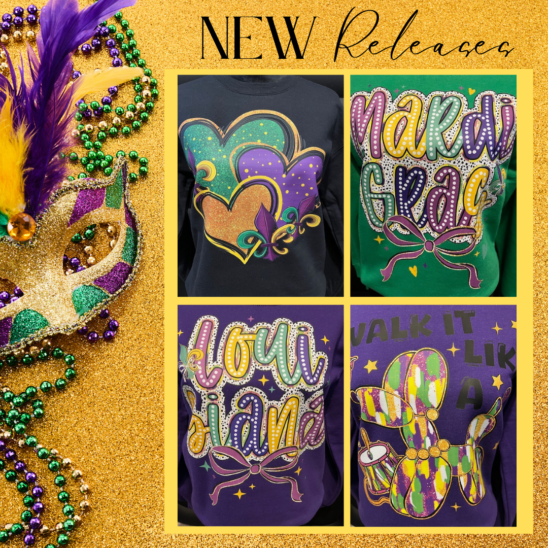 Mardi Gras Coquette Sweatshirt