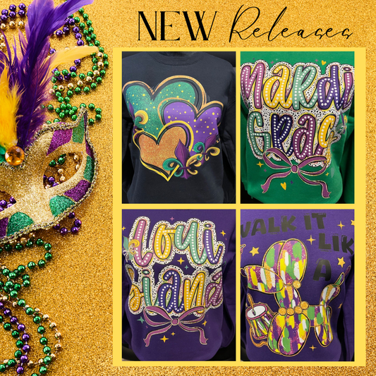 Mardi Gras Coquette Sweatshirt