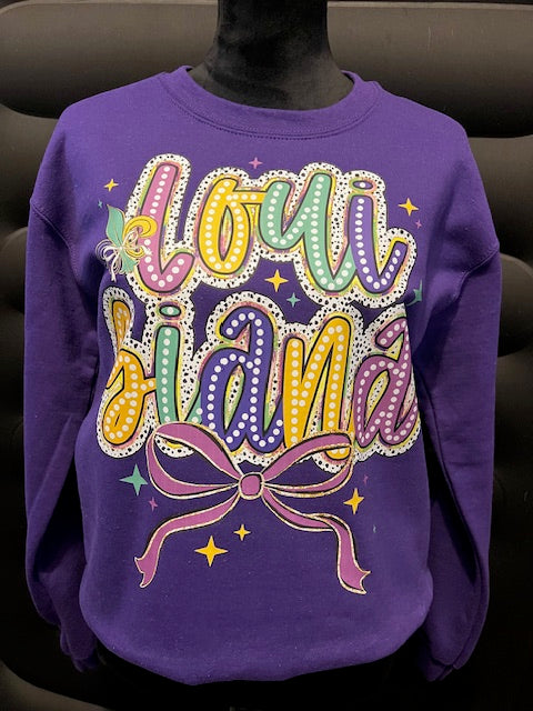 Mardi Gras Coquette Sweatshirt
