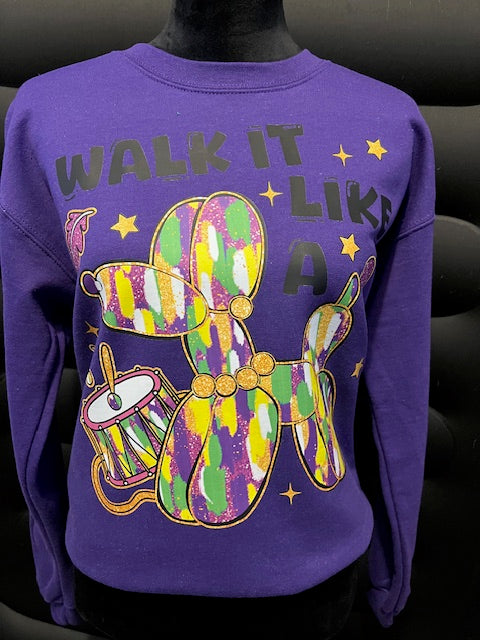 Mardi Gras Coquette Sweatshirt