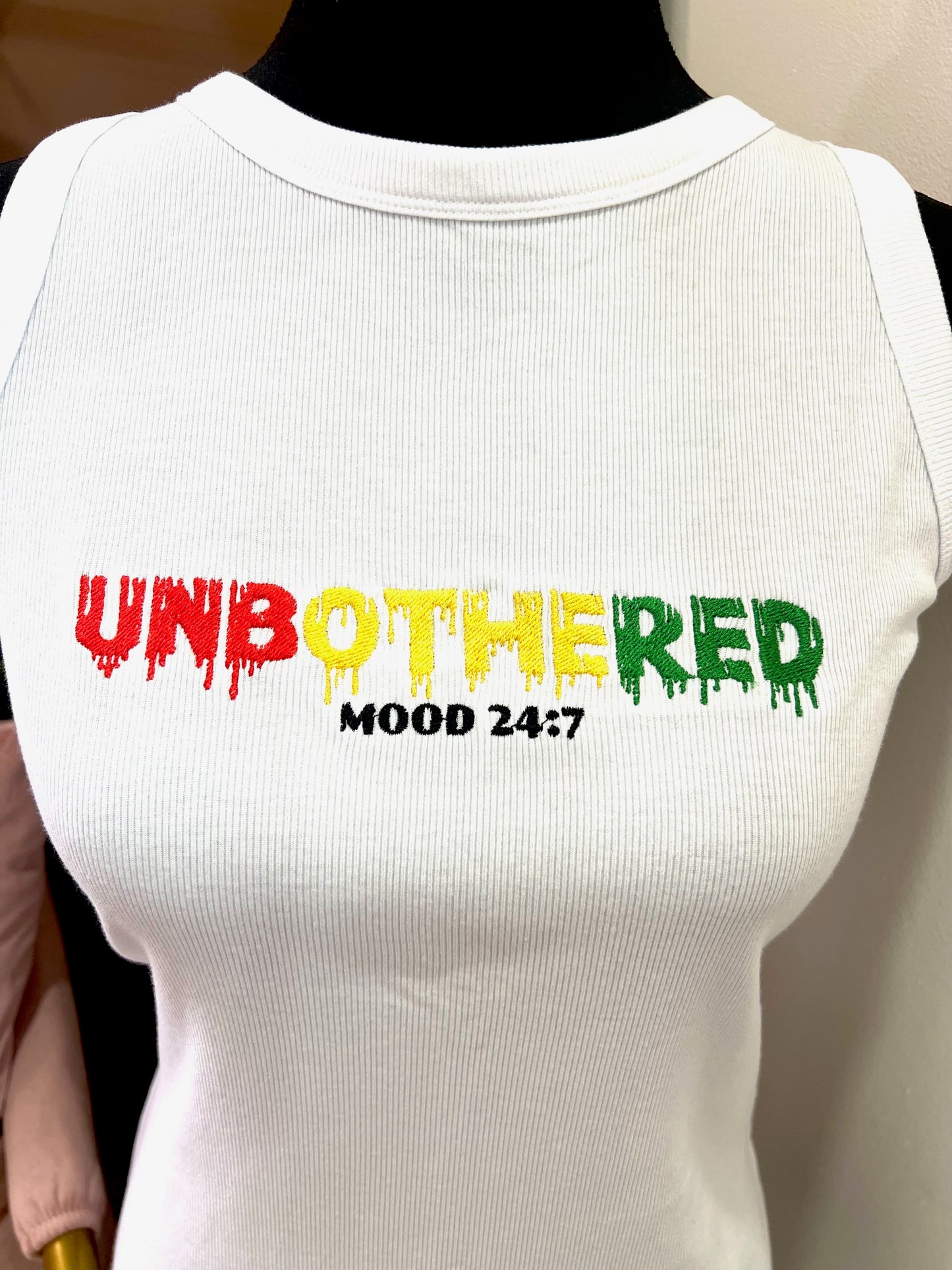 UNBOTHERED Embroidered Tank Top 🤎
