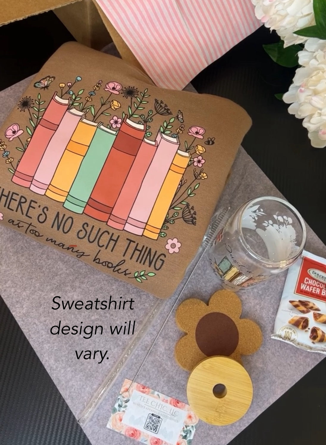 Book Lovers Gift Set - Brown Sweatshirt