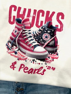 Chucks & Pearls ‘24 White Cotton Tee