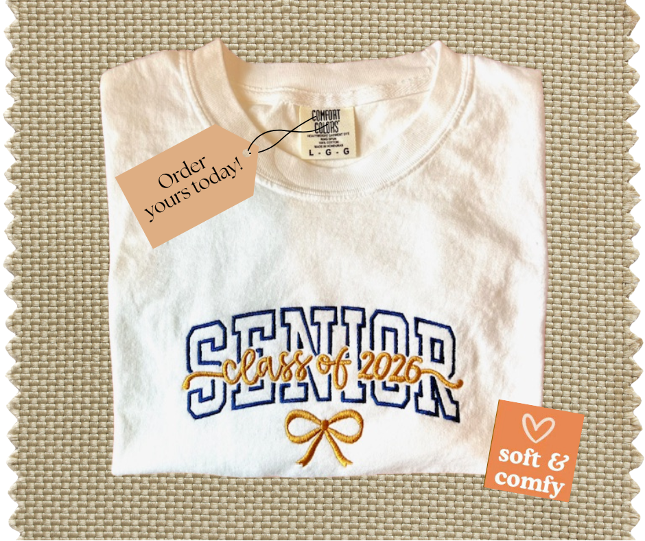 CLASS OF 2026 Embroidered SENIOR Sweatshirt
