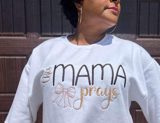 this MAMA prays OVERSIZED Embroidered Sweatshirt