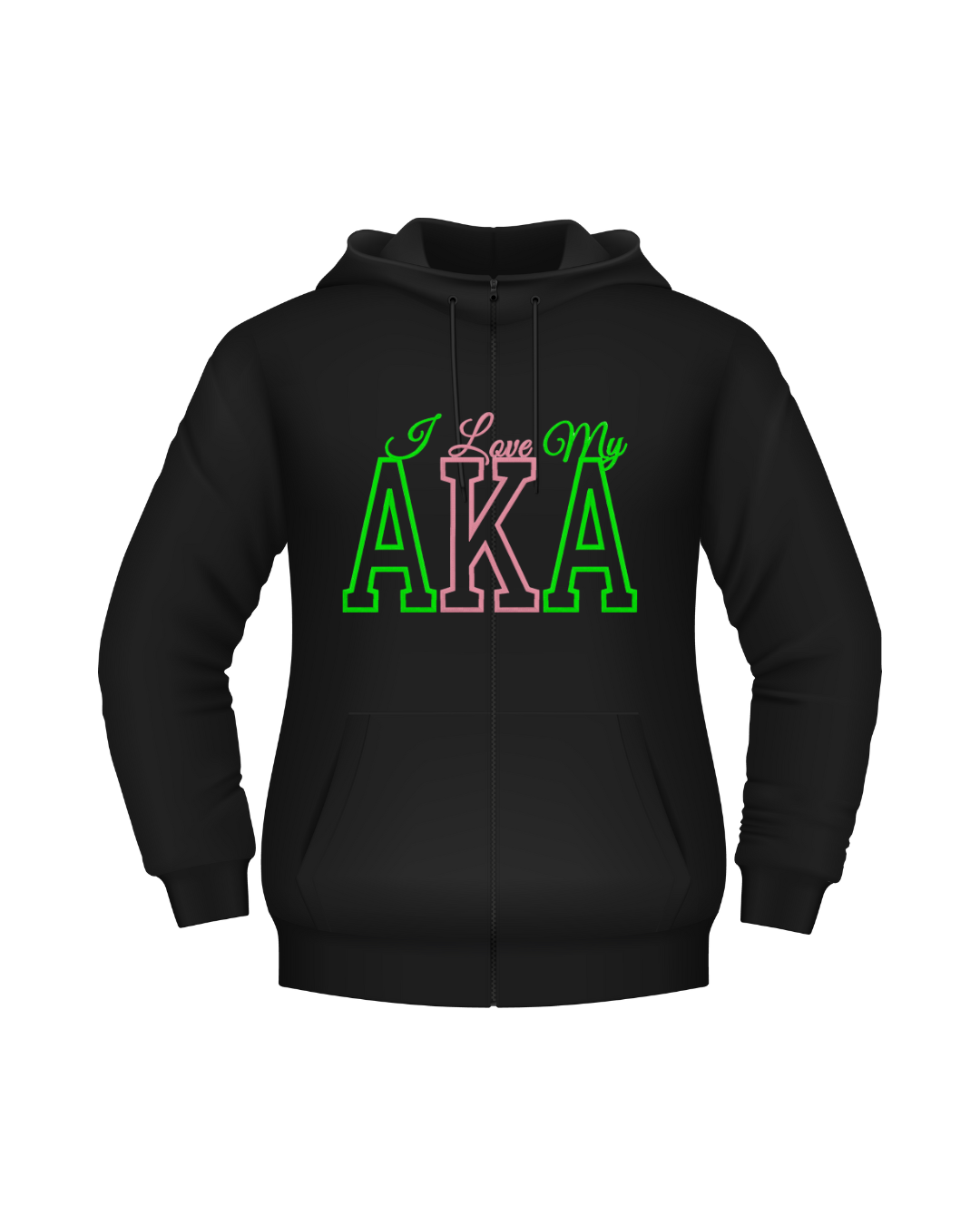 LOVE MY GREEK Embroidery Hoodie