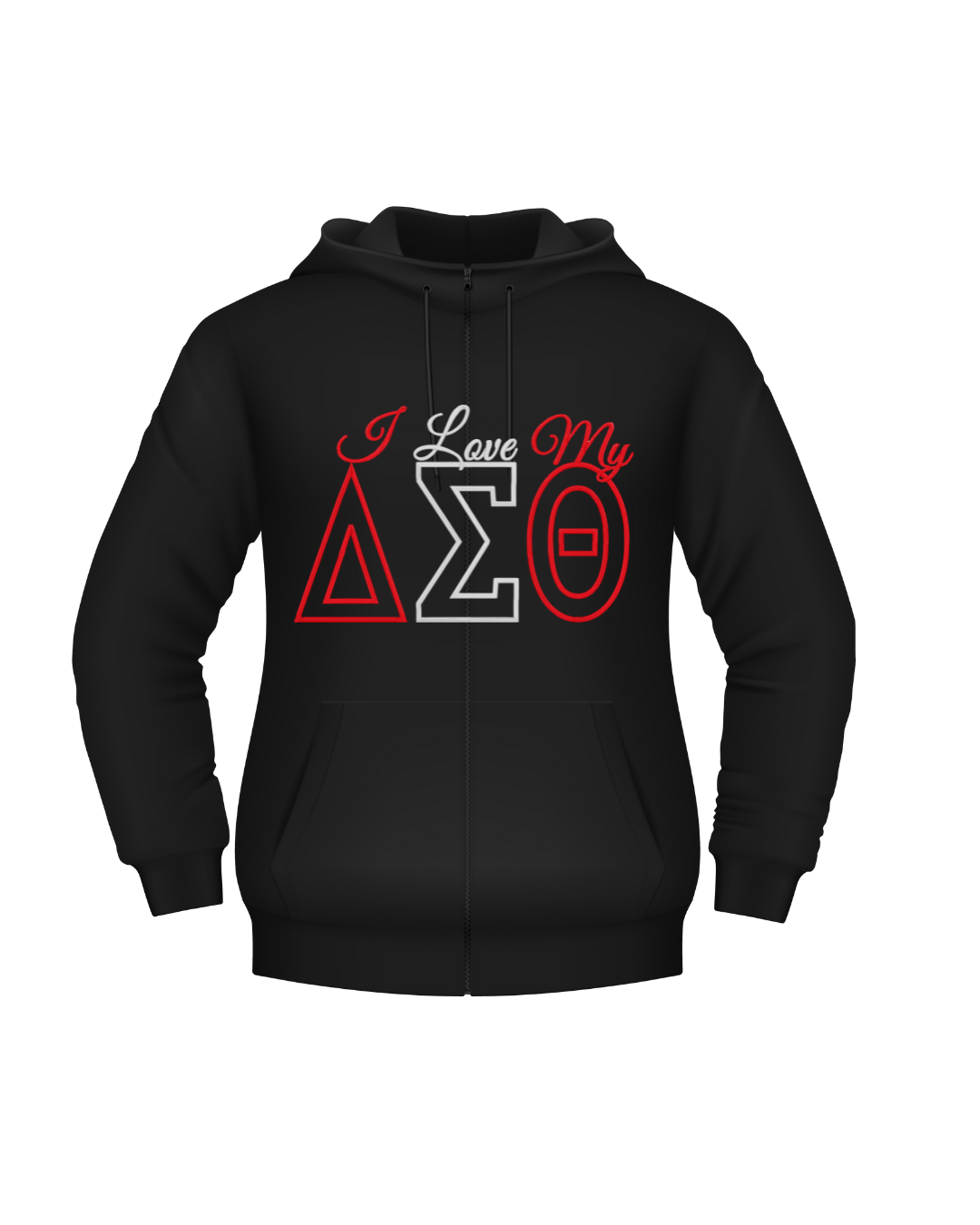 LOVE MY GREEK Embroidery Hoodie