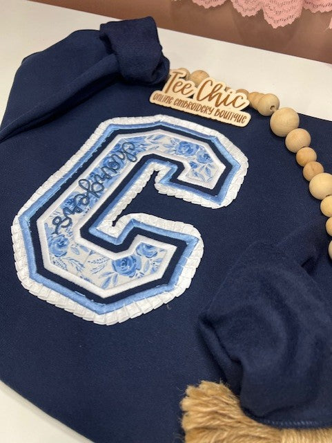 School Spirit Embroidered Appliqué Sweatshirt 🏈📣