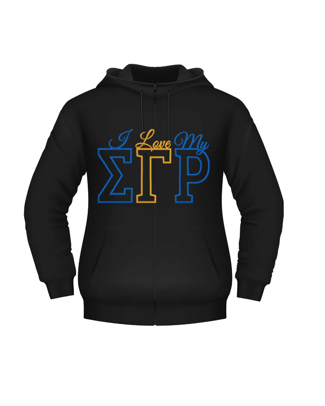 LOVE MY GREEK Embroidery Hoodie