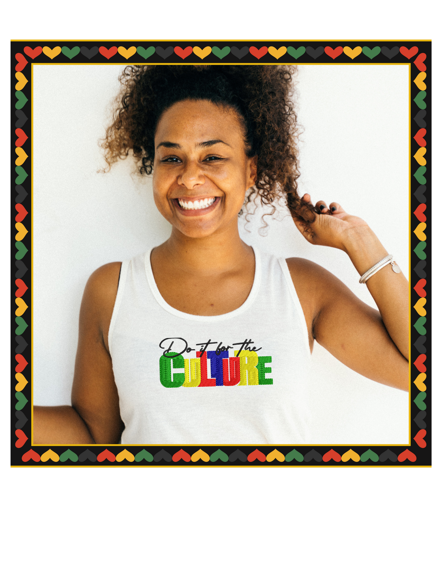 DO IT FOR THE CULTURE Embroidered Tank Top🤎