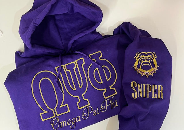 LOVE MY GREEK Embroidery Hoodie