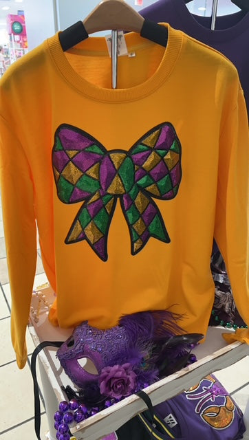 Mardi Gras SEQUIN CREWNECK 💜💚💛