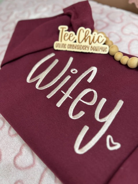 Embroidered WIFEY Sweatshirt 🩷