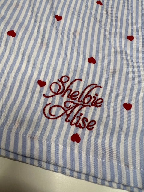 Embroidered PJ Boxer Shorts ❤️