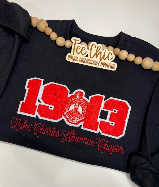 DST 1913 CHAPTER Embroidery Sweatshirt