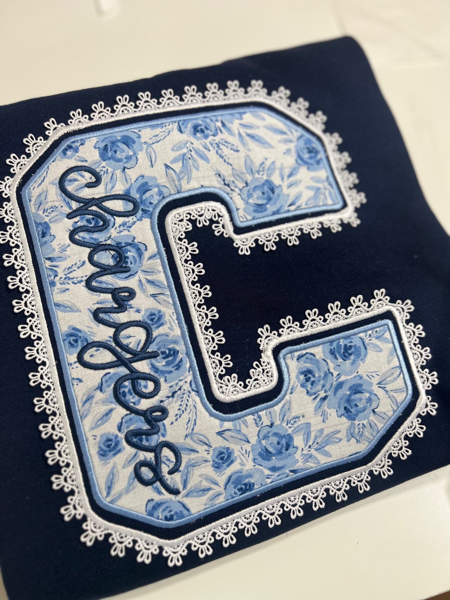 School Spirit Embroidered Appliqué Sweatshirt 🏈📣