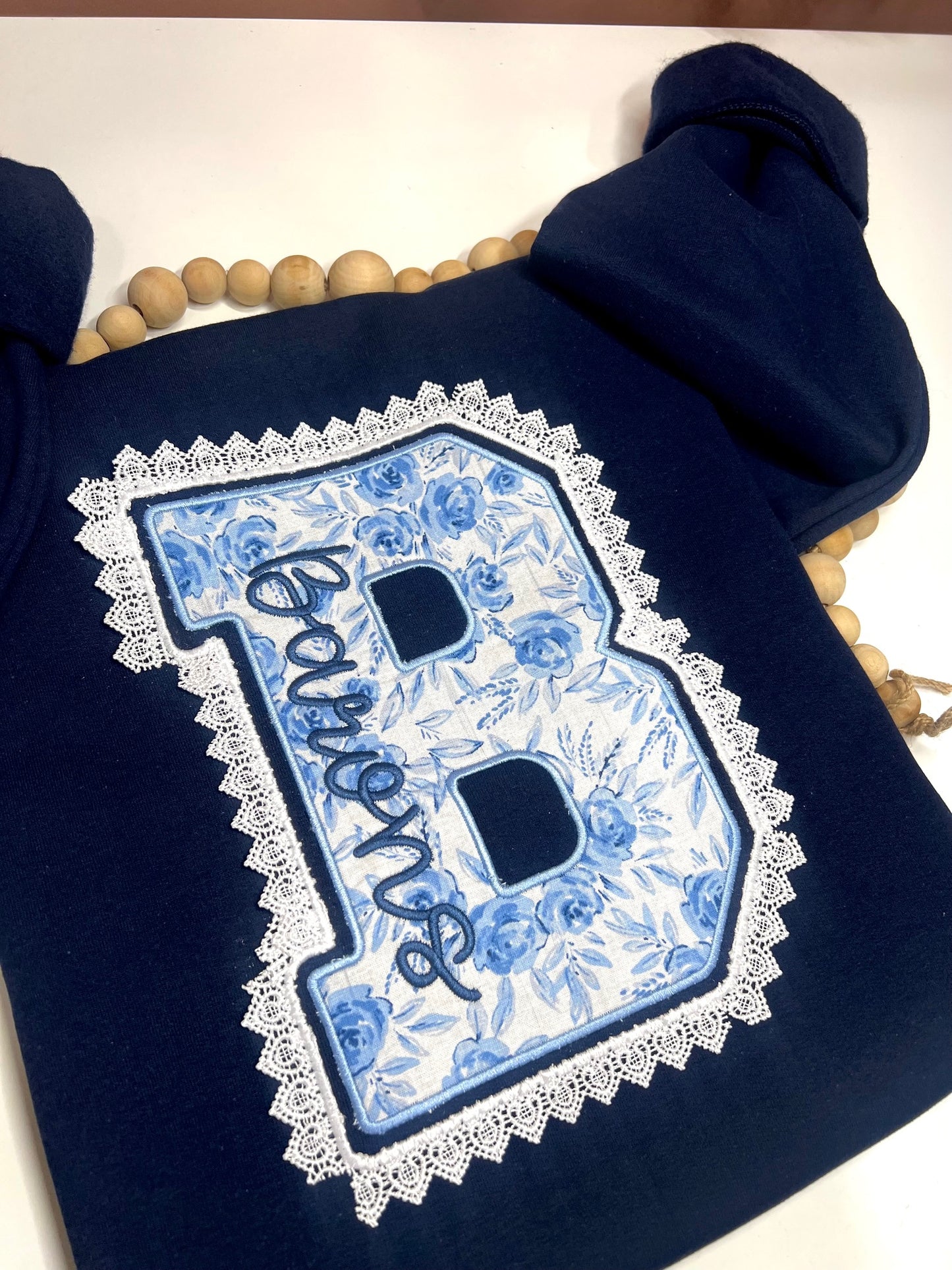 School Spirit Embroidered Appliqué Sweatshirt 🏈📣
