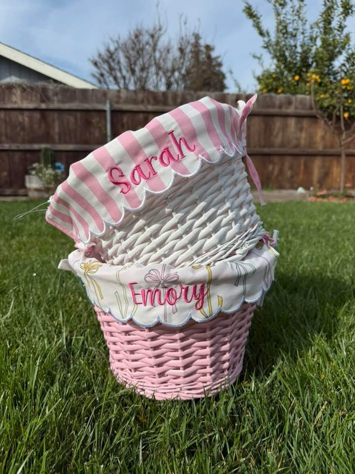 Personalized Embroidered Easter Basket🐰✝️