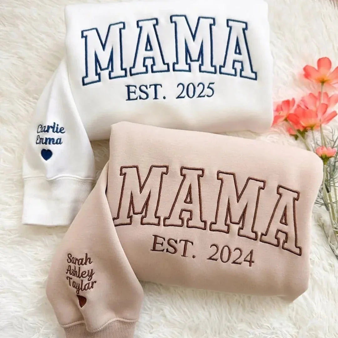 MAMA Embroidered Sweatshirt/Long Sleeve Shirt 🌺💖