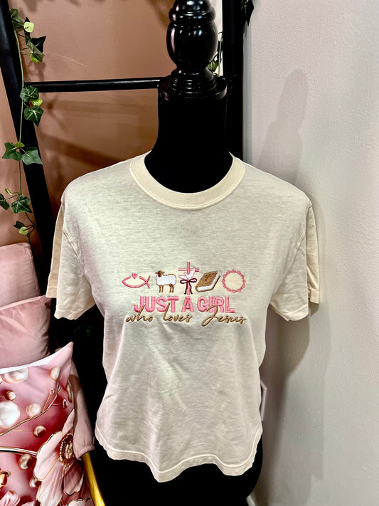 Just A Girl Who Loves Jesus Comfort Colors® T-shirt