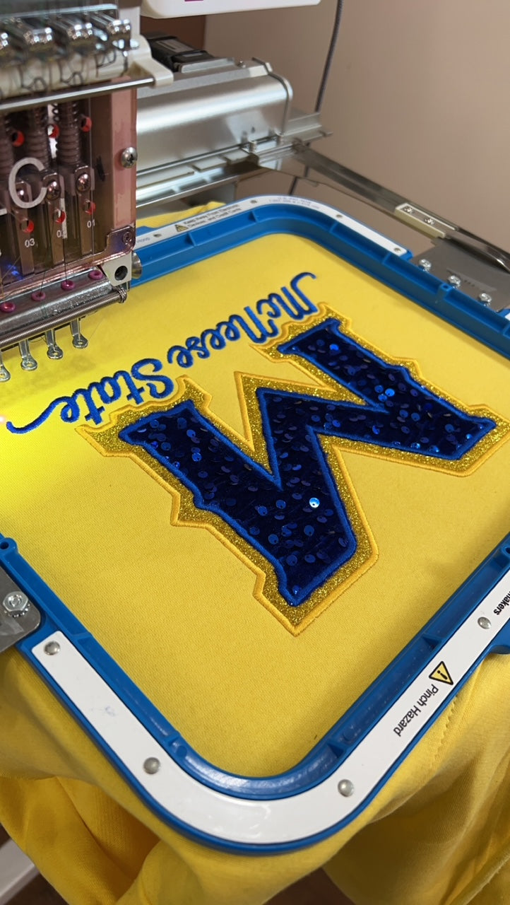 McNeese State Sequin Hoodie💙💛
