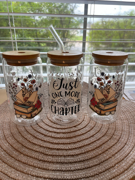 Book Lover Glass Tumbler