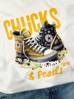 Chucks & Pearls ‘24 White Cotton Tee