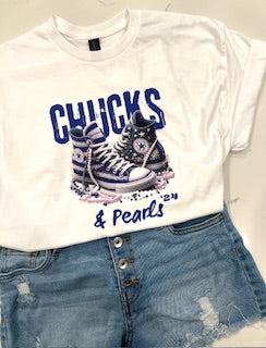 Chucks & Pearls ‘24 White Cotton Tee