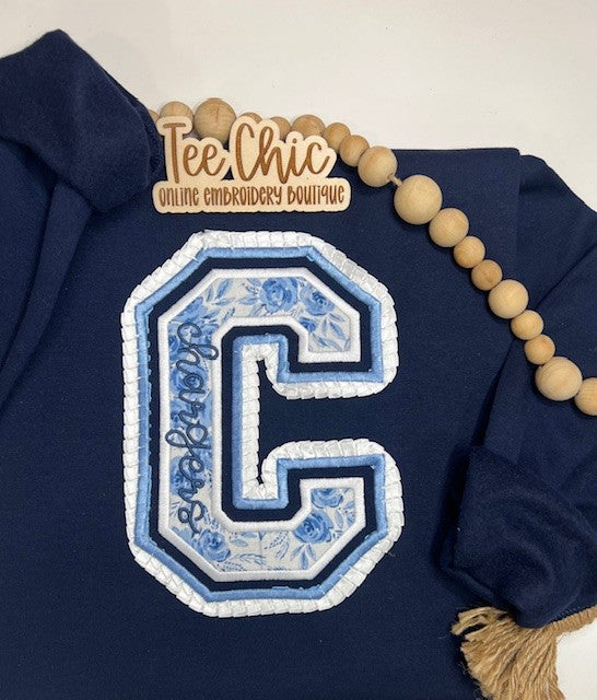 School Spirit Embroidered Appliqué Sweatshirt 🏈📣