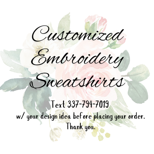 Customized Embroidery Sweatshirt