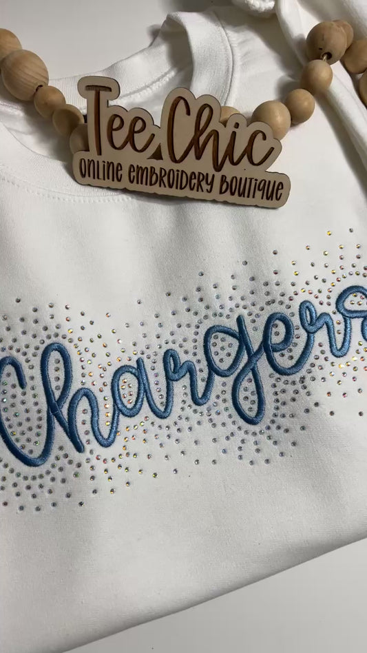 Custom Embroidered Bling Sweatshirt 🏈📣
