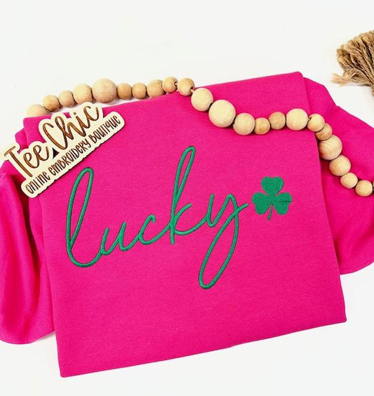 LUCKY 🍀Embroidered SWEATSHIRT