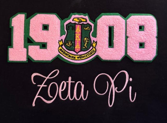 Zeta Pi Customized Embroidery Sweatshirt